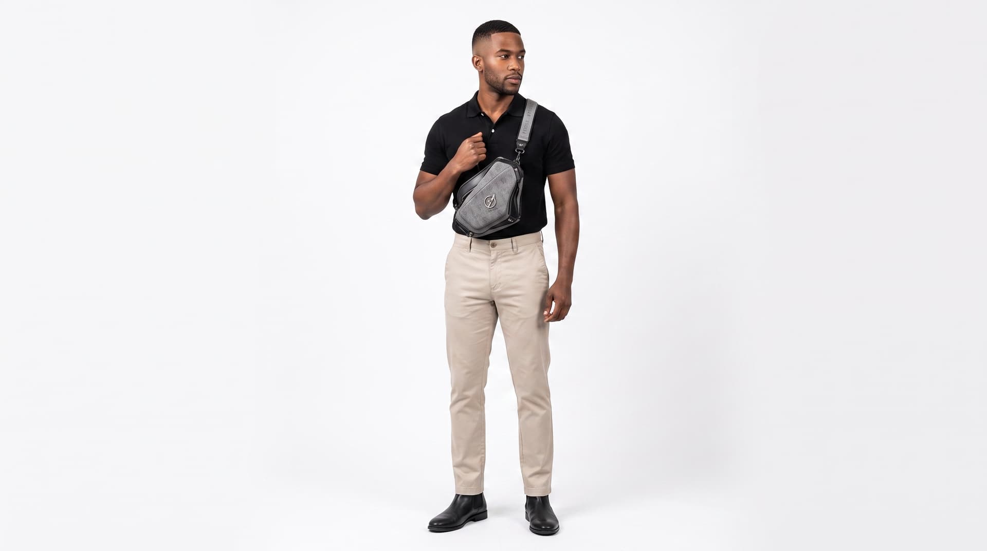 Feroce Fanny Pack (Grey) — worn